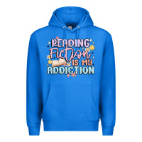 True Royal reading fiction is my addiction Premium Hoodie - MaliasSmallBusiness