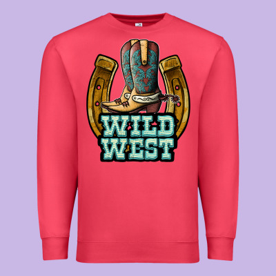 Wild West Premium Sweatshirt Designed By Jahusdesignshop