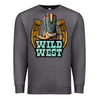 Charcoal Heather wild west Premium Sweatshirt - JahusDesignShop