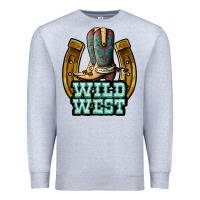 Heather Grey wild west Premium Sweatshirt - JahusDesignShop