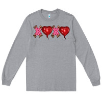 Heather Grey valentine's day xoxo heart balloon Long Sleeve Tee - RanaPortraitStore