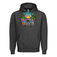 Charcoal Heather salty beach Zipper Hoodie - SublimationCraftShop