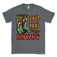 Charcoal Heather christmas cowboy boots ho ho howdy Classic Tee - RanaPortraitStore