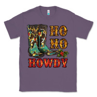 Lavender christmas cowboy boots ho ho howdy Classic Tee - RanaPortraitStore