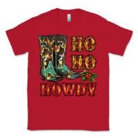 Red christmas cowboy boots ho ho howdy Classic Tee - RanaPortraitStore