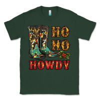 Sports Green christmas cowboy boots ho ho howdy Classic Tee - RanaPortraitStore