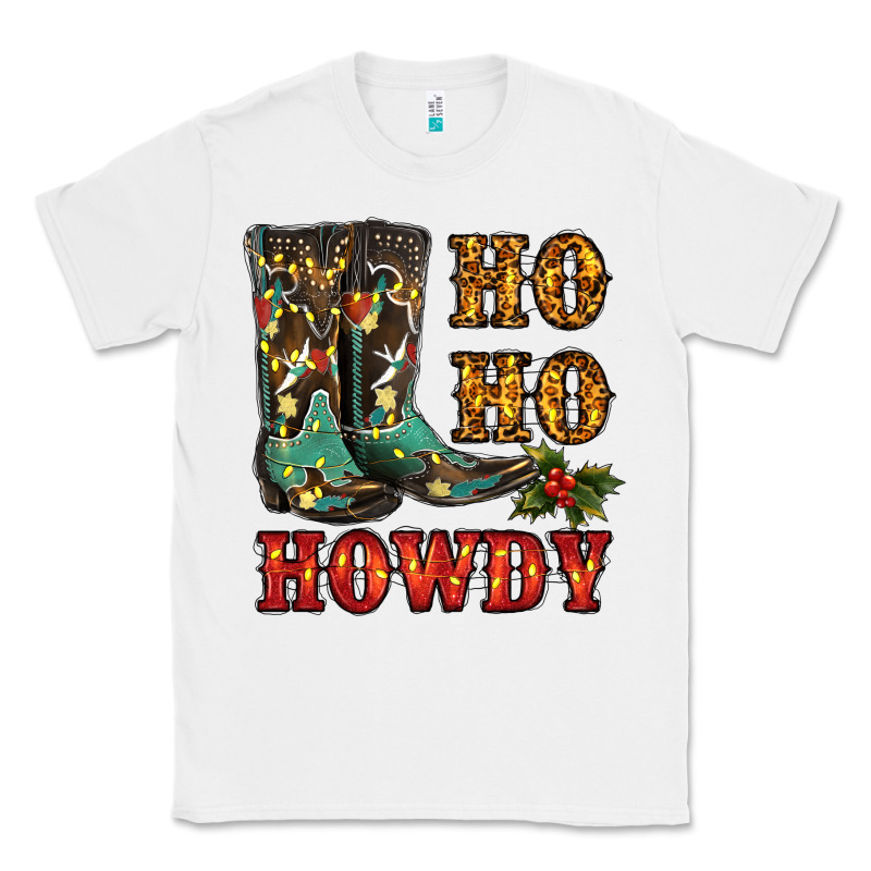 Christmas Cowboy Boots Ho Ho Howdy Classic Tee by RanaPortraitStore | Teevron