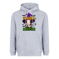 Heather Grey Spooky heifer halloween Heavyweight Hoodie - Artiststas