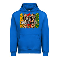 Cobalt merry christmas brushstrokes Urban Hoodie - MaliasSmallBusiness