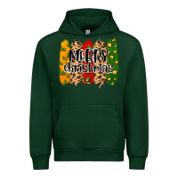 Forest Green merry christmas brushstrokes Urban Hoodie - MaliasSmallBusiness