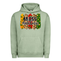 Pigment Oil Green merry christmas brushstrokes Urban Hoodie - MaliasSmallBusiness