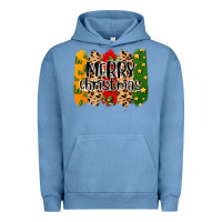 Pigment Pebble Blue merry christmas brushstrokes Urban Hoodie - MaliasSmallBusiness