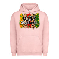 Pigment Salmon merry christmas brushstrokes Urban Hoodie - MaliasSmallBusiness