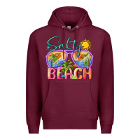 Burgundy salty beach Premium Hoodie - MaliasSmallBusiness