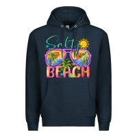 Navy salty beach Premium Hoodie - MaliasSmallBusiness