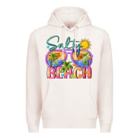 Pale Pink salty beach Premium Hoodie - MaliasSmallBusiness