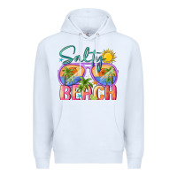 White salty beach Premium Hoodie - MaliasSmallBusiness