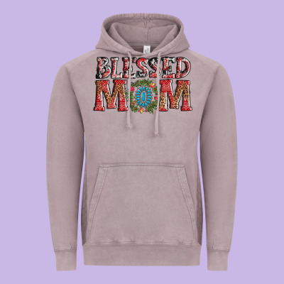 Blessed Mom Christmas Vintage Hoodie Designed By Adodesignshop