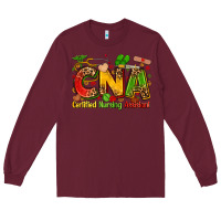 Burgundy certified nursing assistant juneteenth Long Sleeve Tee - Zillion Design Studio