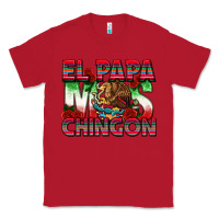 Red El Papa Mas Chingon Classic Tee - texasbilliewilder