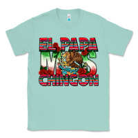 Seafoam El Papa Mas Chingon Classic Tee - texasbilliewilder