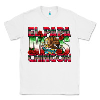 White El Papa Mas Chingon Classic Tee - texasbilliewilder