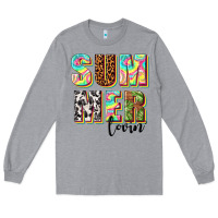 Heather Grey summer lovin Long Sleeve Tee - texasbilliewilder