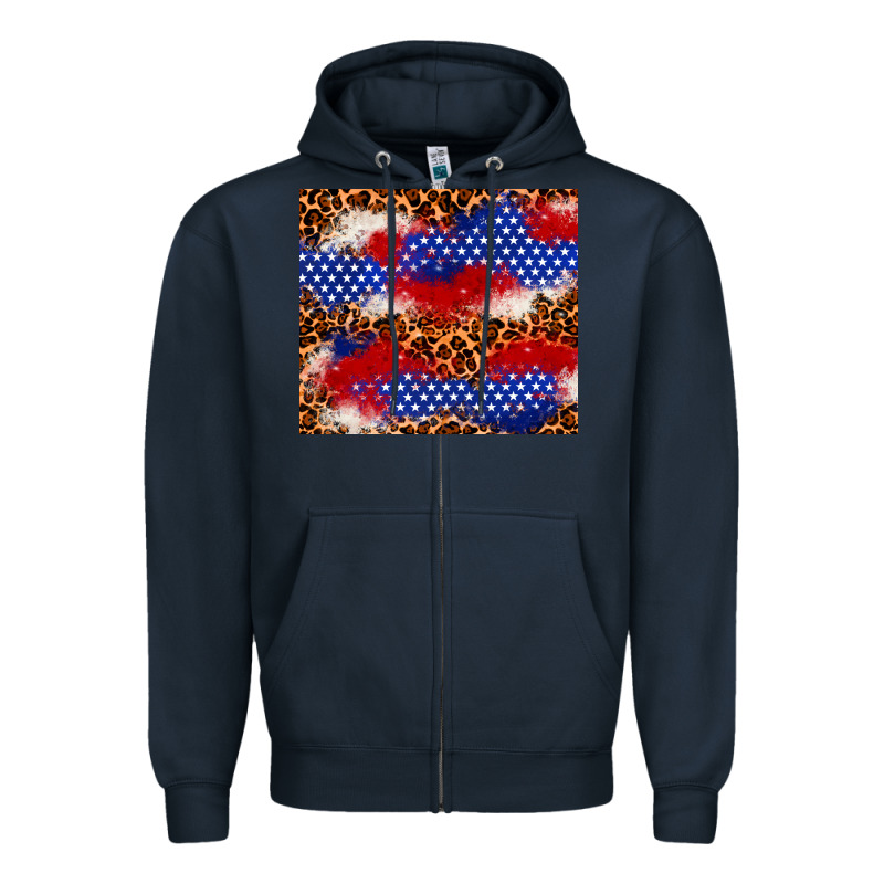 4th Of July Usa Flag Leopard 20oz Tumbler Zipper Hoodie by Neo Western | Teevron