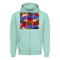 Seafoam 4th of July USA flag leopard 20oz tumbler Zipper Hoodie - Neo Western