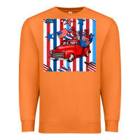 Carrot 4th of july seamless pattern truck Premium Sweatshirt - BundleAndBundleShop