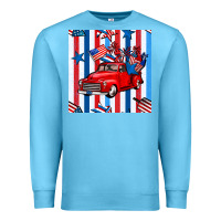 Ocean Blue 4th of july seamless pattern truck Premium Sweatshirt - BundleAndBundleShop