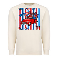 Sandshell 4th of july seamless pattern truck Premium Sweatshirt - BundleAndBundleShop
