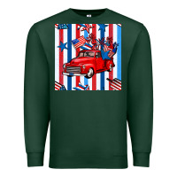 Sports Green 4th of july seamless pattern truck Premium Sweatshirt - BundleAndBundleShop