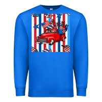 True Royal 4th of july seamless pattern truck Premium Sweatshirt - BundleAndBundleShop
