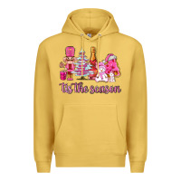Antique Gold tis the season pink christmas Premium Hoodie - AdoDesignShop