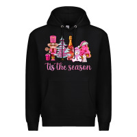 Black tis the season pink christmas Premium Hoodie - AdoDesignShop