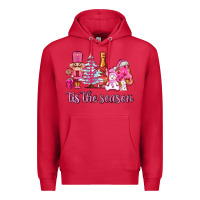 Cardinal tis the season pink christmas Premium Hoodie - AdoDesignShop