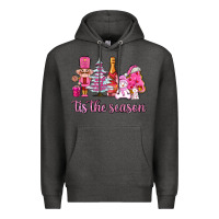 Charcoal Heather tis the season pink christmas Premium Hoodie - AdoDesignShop