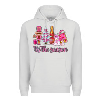 Dove Grey tis the season pink christmas Premium Hoodie - AdoDesignShop