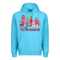 Ocean Blue tis the season pink christmas Premium Hoodie - AdoDesignShop