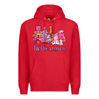 Red tis the season pink christmas Premium Hoodie - AdoDesignShop