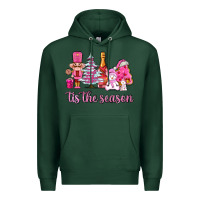 Sports Green tis the season pink christmas Premium Hoodie - AdoDesignShop