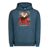 Pigment Midnight Navy hot cocoa season Urban Hoodie - MaliasSmallBusiness