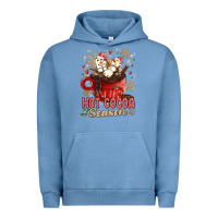 Pigment Pebble Blue hot cocoa season Urban Hoodie - MaliasSmallBusiness