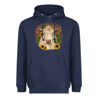 Navy charolais leopard cactus sunflower Heavyweight Hoodie - JahusDesignShop