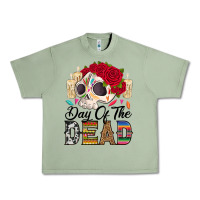 Oil Green Day of the dead skeleton Urban Heavy Tee - RanaPortraitStore