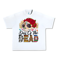 White Day of the dead skeleton Urban Heavy Tee - RanaPortraitStore