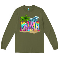 Army Green summer mama Long Sleeve Tee - texasbilliewilder