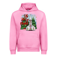 Fuchsia Pink christmas church oh holy night Urban Hoodie - MaliasSmallBusiness
