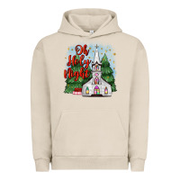 Pigment French Oak christmas church oh holy night Urban Hoodie - MaliasSmallBusiness